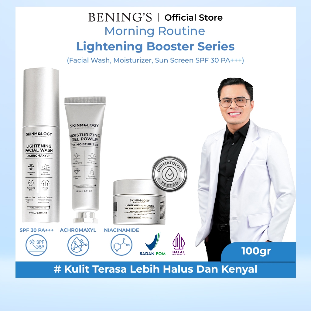 HITAM Bening's SKINMOLOGY MORNING ROUTINE LIGHTENING BOOSTER SERIES
