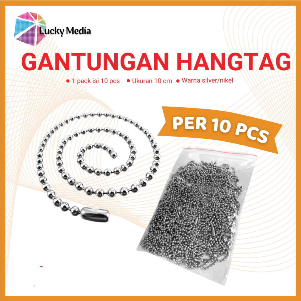 GANTUNGAN [10pcs] Hanger Hang Tag Chain Pepper Seeds Rope Hampers Iron ...
