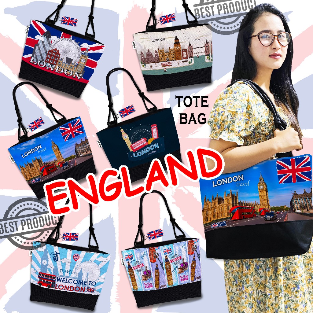 England Bag/London Tote Bag Ready 6 Countries Ready To Send | Shopee ...