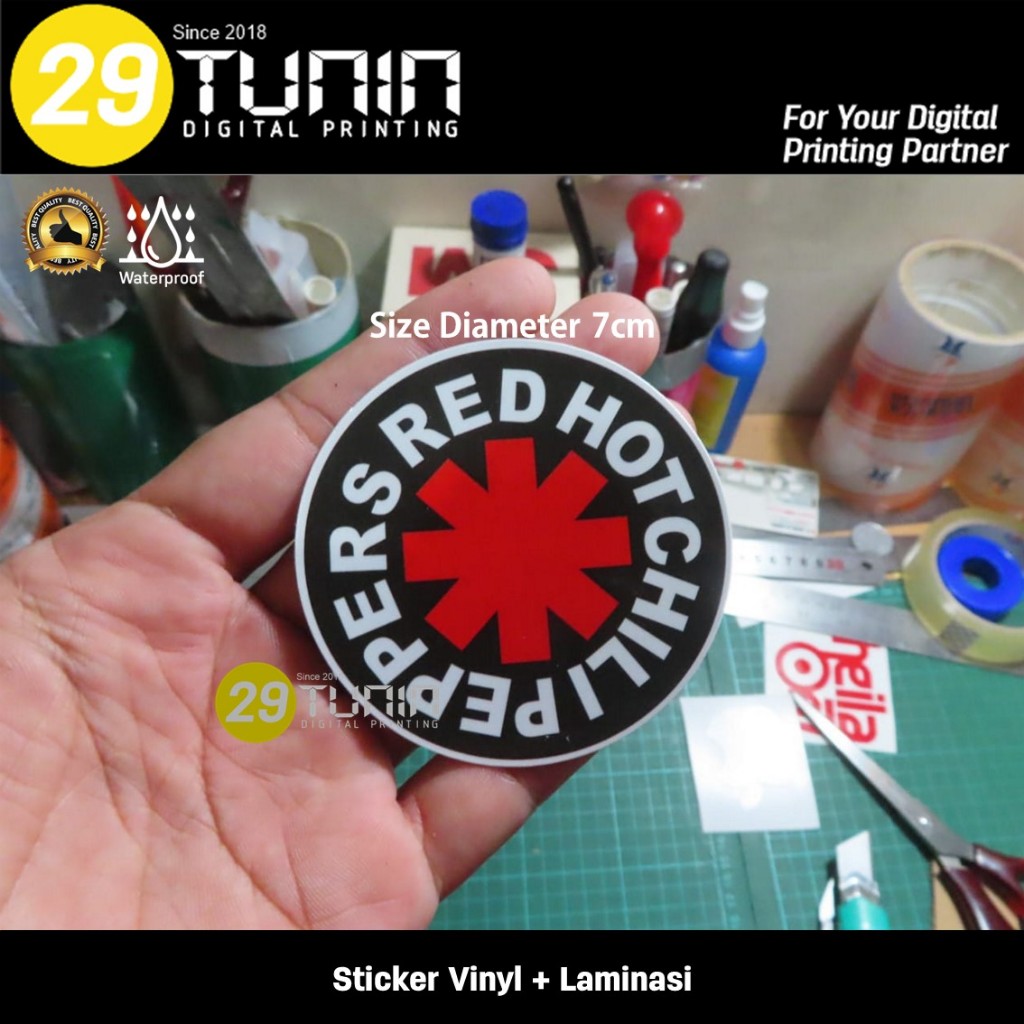 Vinyl Sticker - RHCP Red Hot Chili Paper Band | Shopee Philippines