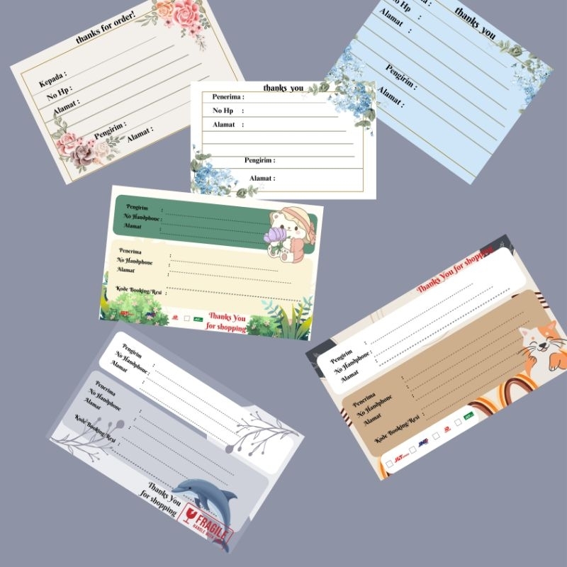 Costume Sticker Design Shipping Label Just Paste Receipt Shipping ...