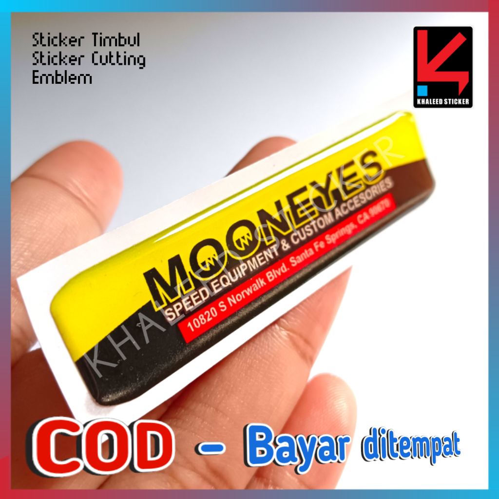 Replacement motorbike filter box Emblem for ESP Mooneyes Logo, yellow ...