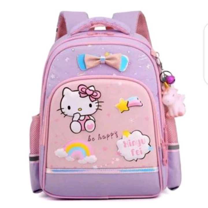 BBS Hello Kitty Character Girls' School Backpack Cartoon Set | Shopee ...