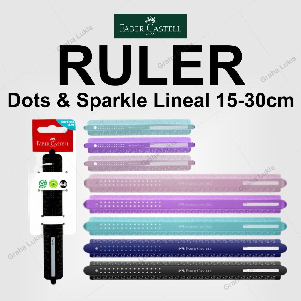 Faber Castell Sparkle Lineal Ruler/Dots Lineal Ruler | Shopee Philippines