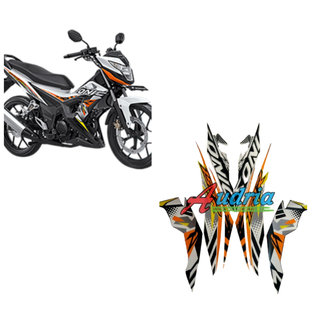 Putih Striping Sticker Les Motorcycle Honda Sonic 150r 2017 White