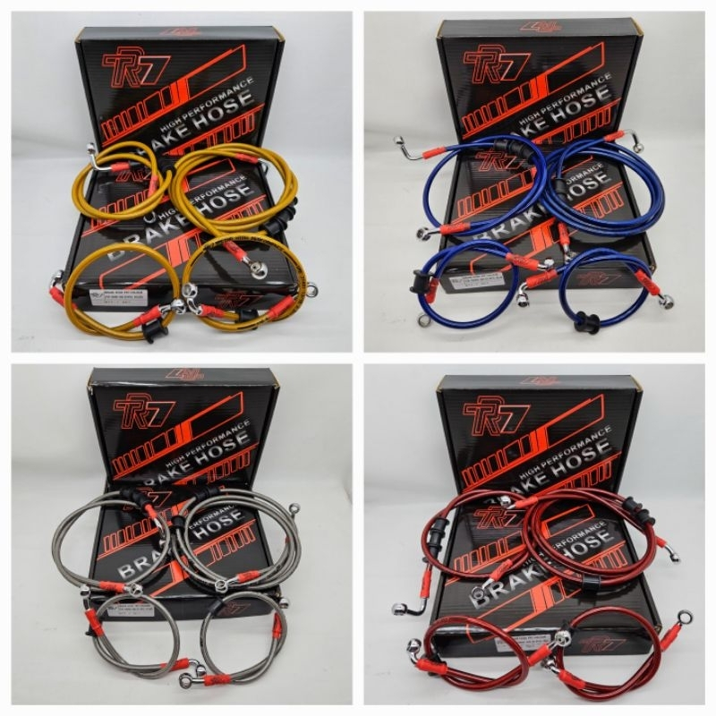 TR7 TDR Nmax ABS Brake Hose Set Front - Rear Brake Hose High Quality ...