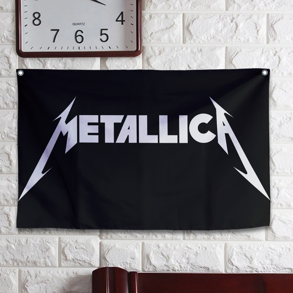 Metallica Metalica Tapestry Fabric Poster Flag Band Room Aesthetic