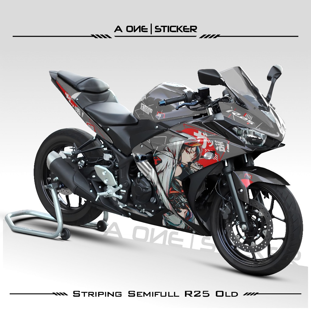 Striping Semifull Yamaha R25 Old Motif 3 / Striping R25 / R3 / Semifull ...