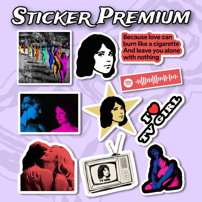 TV Sticker Girl Pack of 10 waterproof vinyl pieces | Shopee Philippines