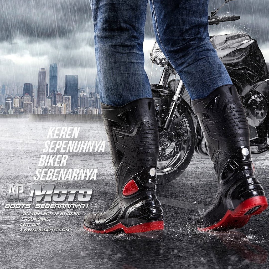 AP boots moto 3 safety biker touring APD size 38-45 | Shopee Philippines
