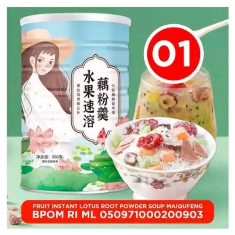 Bpom Lotus Root Powder 500gr Packaging / Ou Fen Halal Lotus Root Powder ...