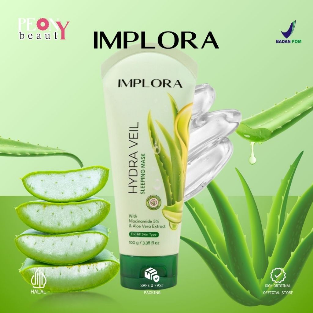 IMPLORA Hydra Veil Sleeping Mask 100gr | Implora Face Mask | Shopee ...