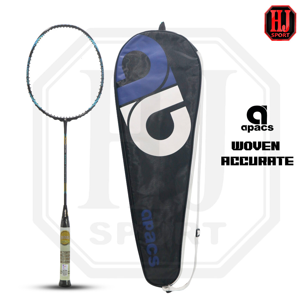 Original Apacs Woven Accurate Badminton Racket, Bonus 1R Strings and ...