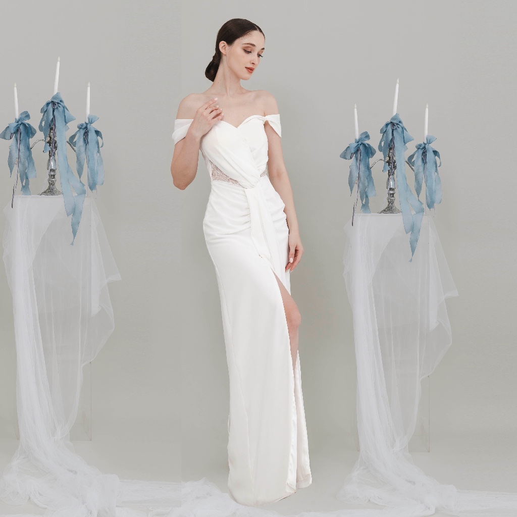 Coma LABEL - Arthemis dress/gown in black & white // white gown/black ...
