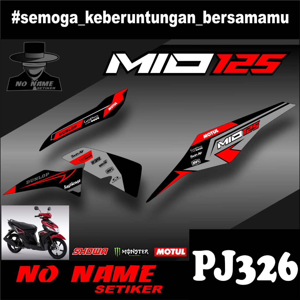 Mio m3 Striping Sticker (pj326) - motorbike List Variation Striping ...