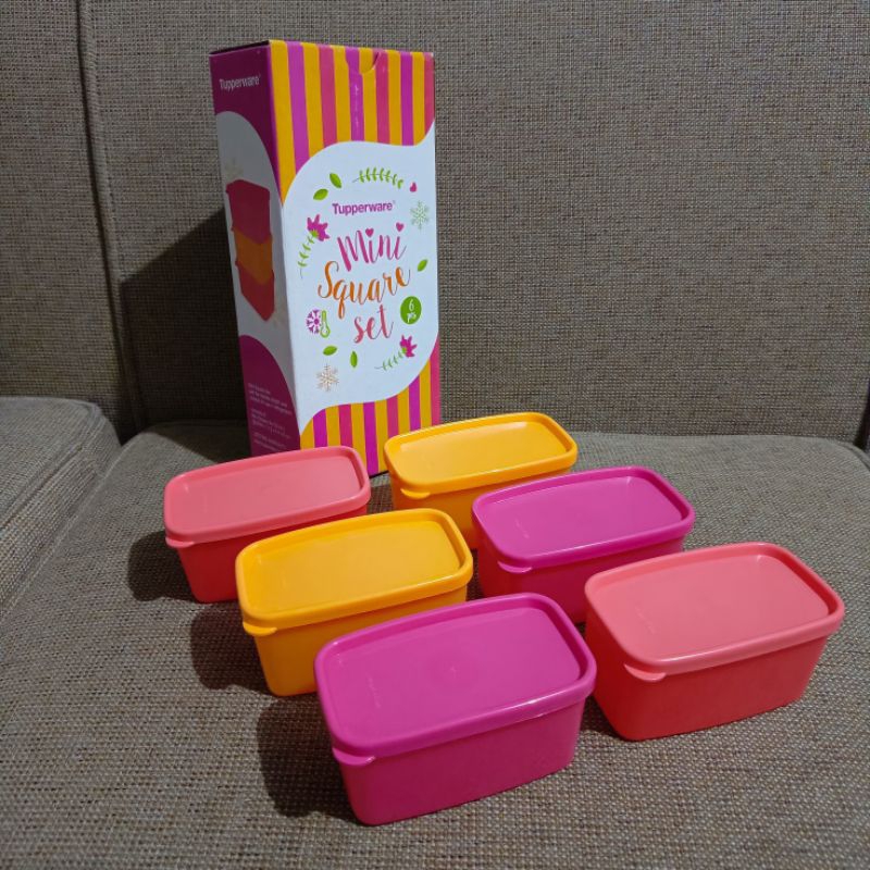 Tupperware 100% ORI NEW Mini Square Set (6pcs) | Shopee Philippines