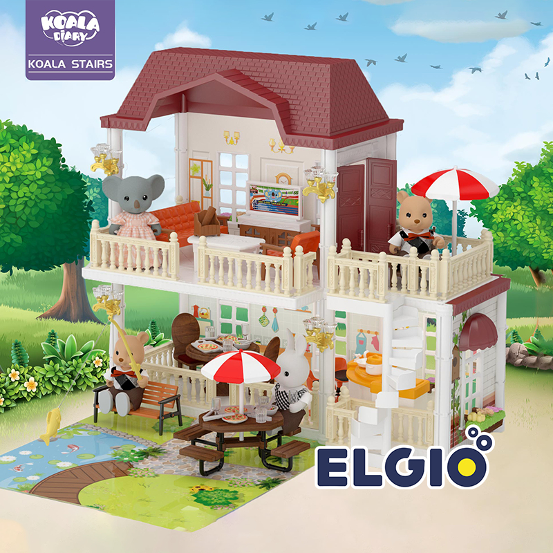 Koala Diary Toy House Villa Doll Rabbit Kitchen and Living Room Koala