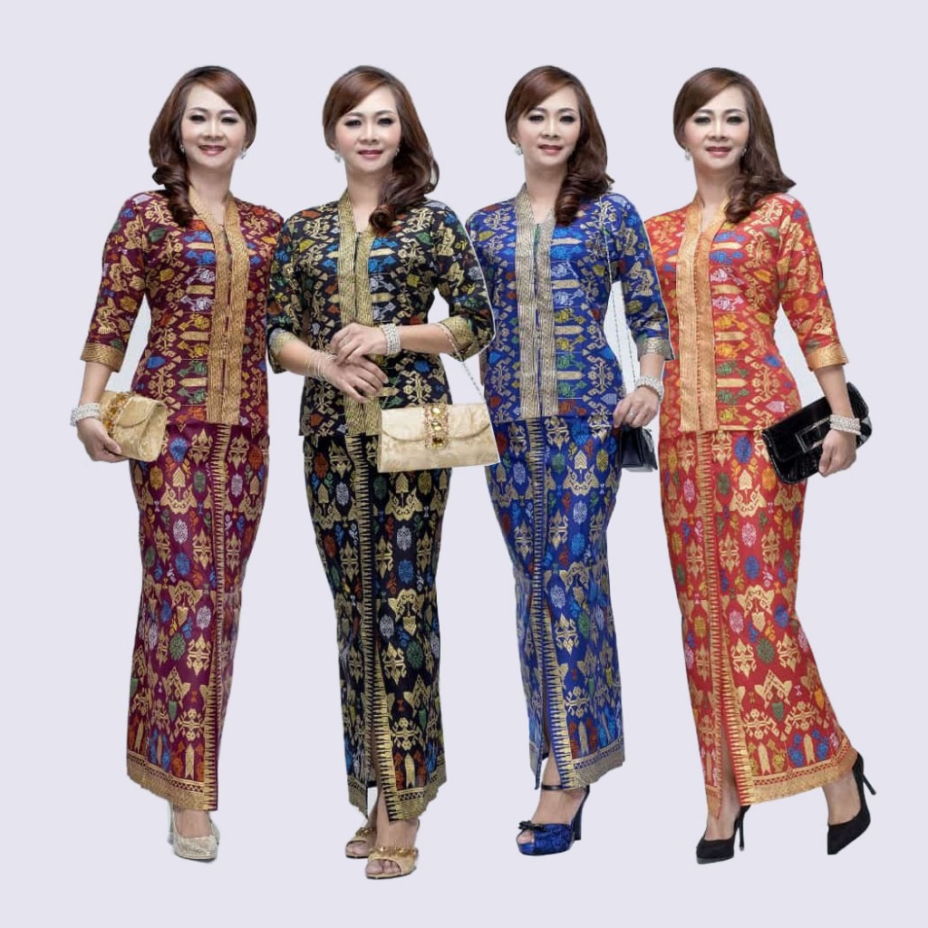 KATUN Prodo Cotton Santika Batik Stewardess Kebaya Couple Set | Shopee ...