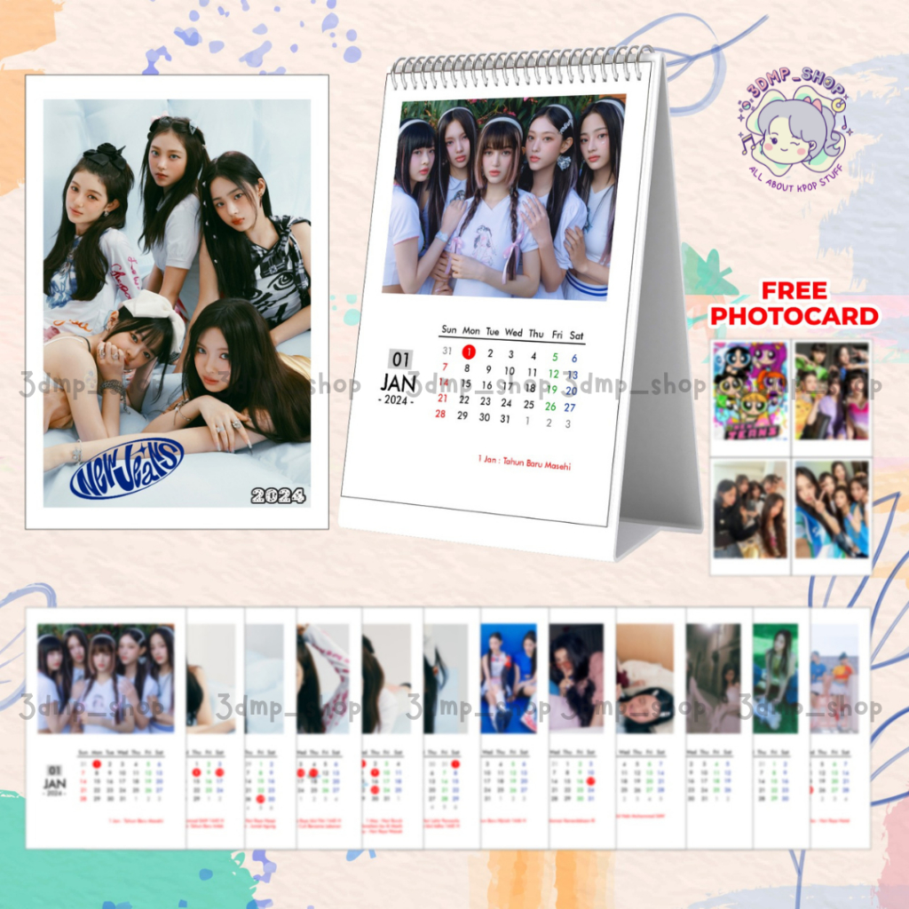 Sitting Calendar 2024 NEW JEANS Shopee Philippines