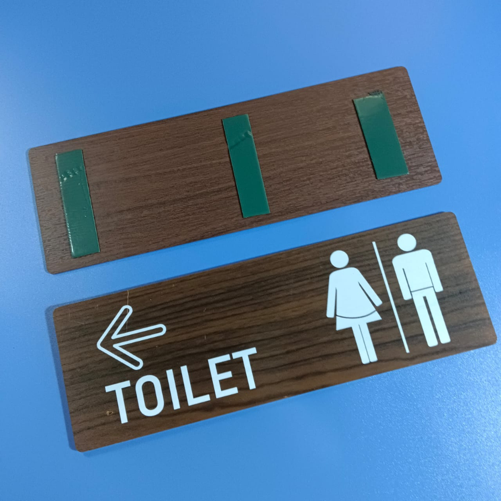 Direction Sign Acrylic Sign Toilet Writing Signage Aesthetic Restroom ...