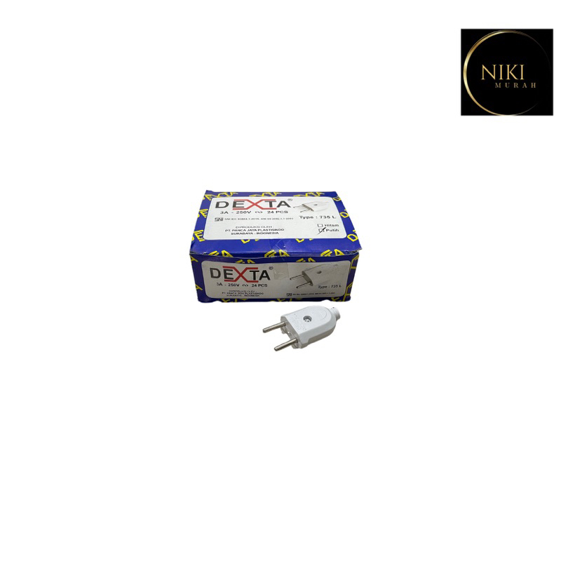 PUTIH Dexta White Flat Plug SNI Standard Electrical Plug | Shopee ...