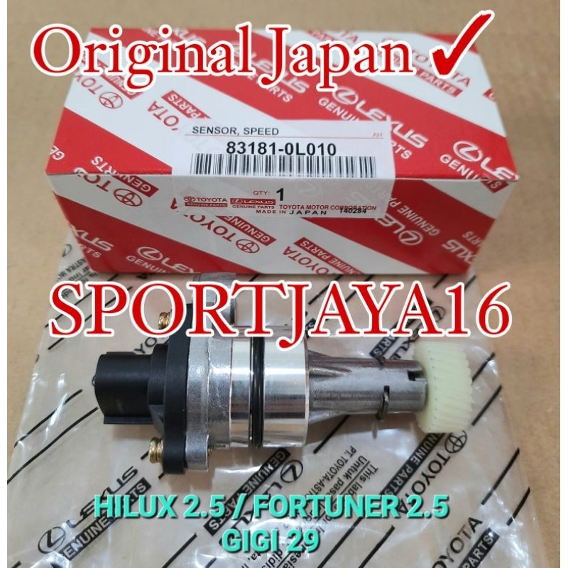 Speed SENSOR SPEEDOMETER HILUX FORTUNER 2.5 29th Gear JAPAN Shopee