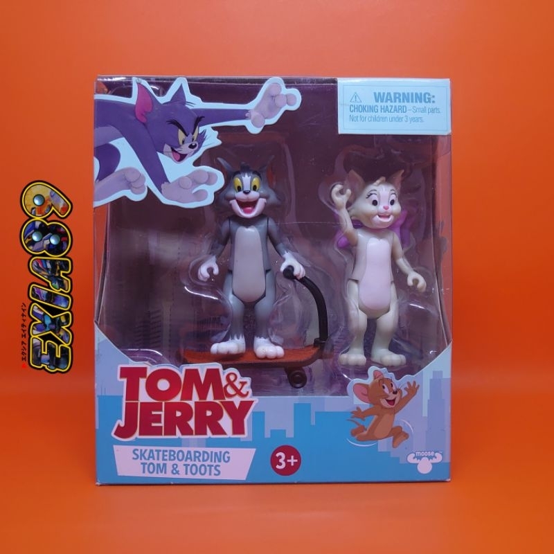 Tom & Jerry Action Figures - Skateboarding Tom & Toots | Shopee Philippines