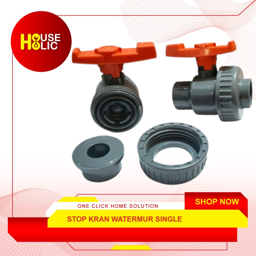 Ball Valve Union PVC Watermur Single 2'' / Stop PVC Faucet 2 Inch ...