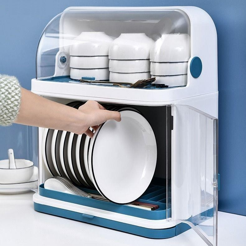 2-tier Kitchen Dish Rack+Premium Closed Cabinet Lid | Shopee Philippines