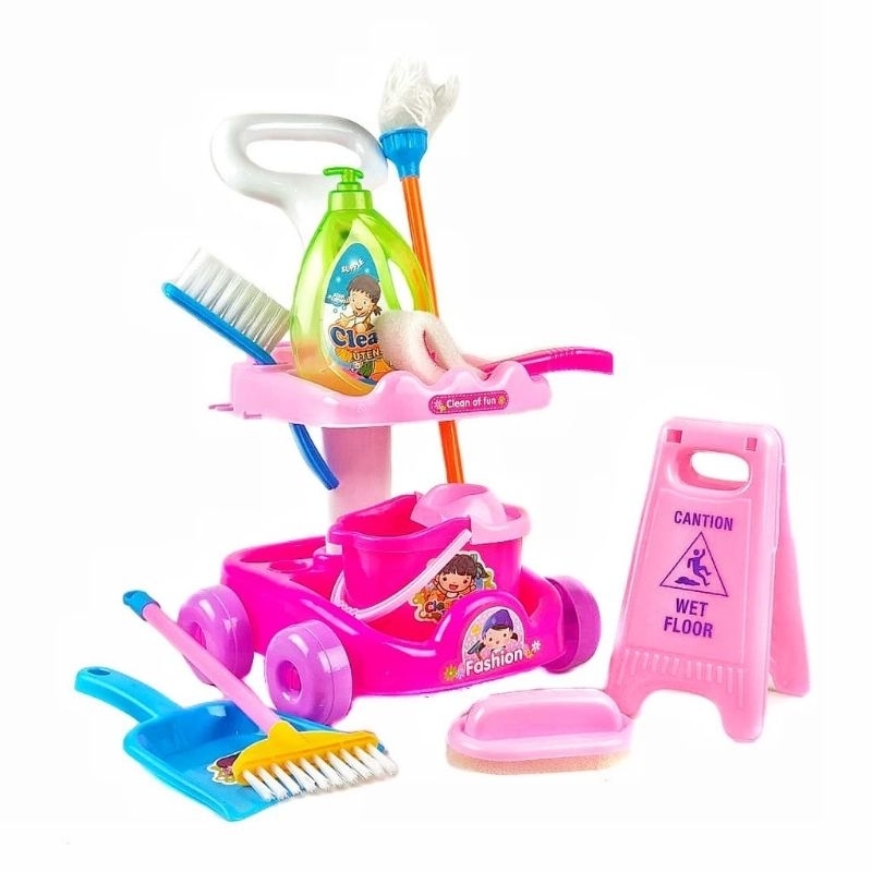 EDUCATIONAL CHILDREN'S TOYS CLEANING CAR BOX TROLLEY CLEANING CAR BOX ...