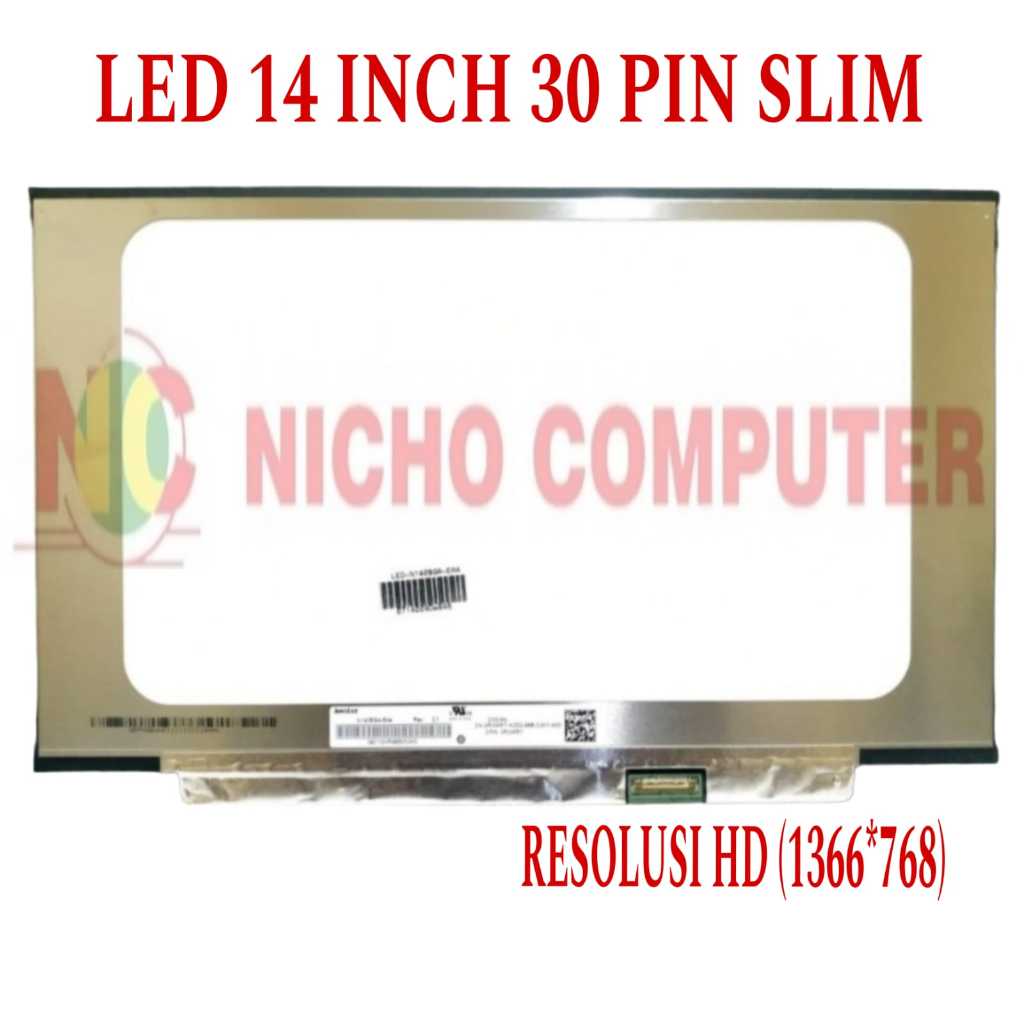 LAYAR 14 INCH SLIM 30 PIN LCD LED SCREEN SMALL FRAME NO BRACKET ...