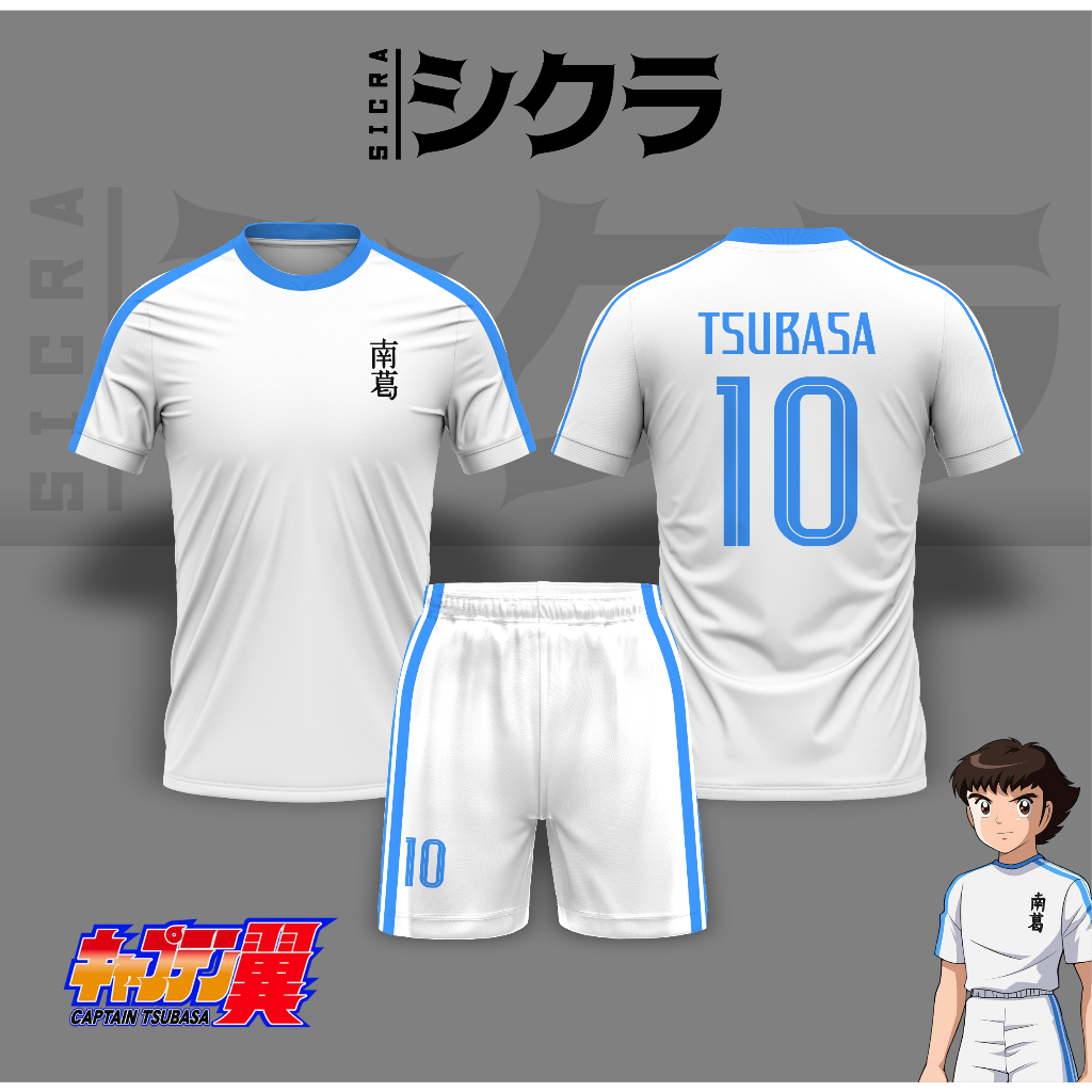 T-shirt Captain Tsubasa Unisexe - Manga Football, Imprimé Graphique - Coton, Tailles S à 5XL - Neuf étiqueté