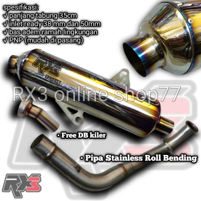 Custom Racing Standard Exhaust Nmax Pcx Vario Beat Scoopy Aerox Etc ...
