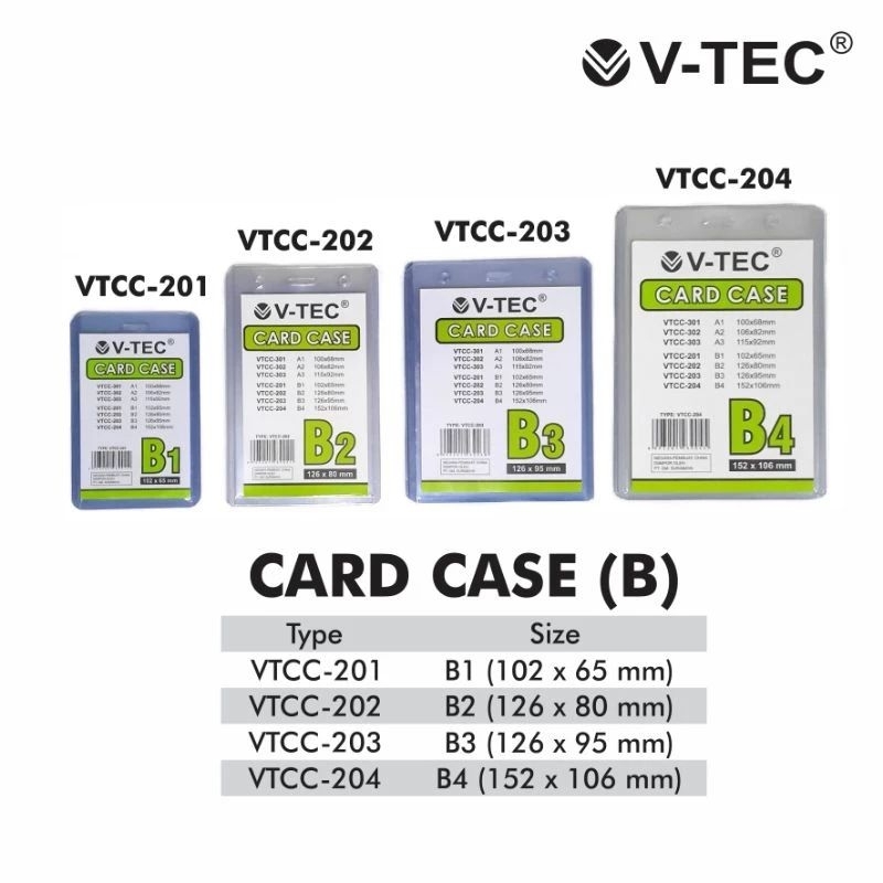 V tec ID Card Case Contains 20 Sheets B1 B3 B4 A1 A2 A3 - Card Case V ...