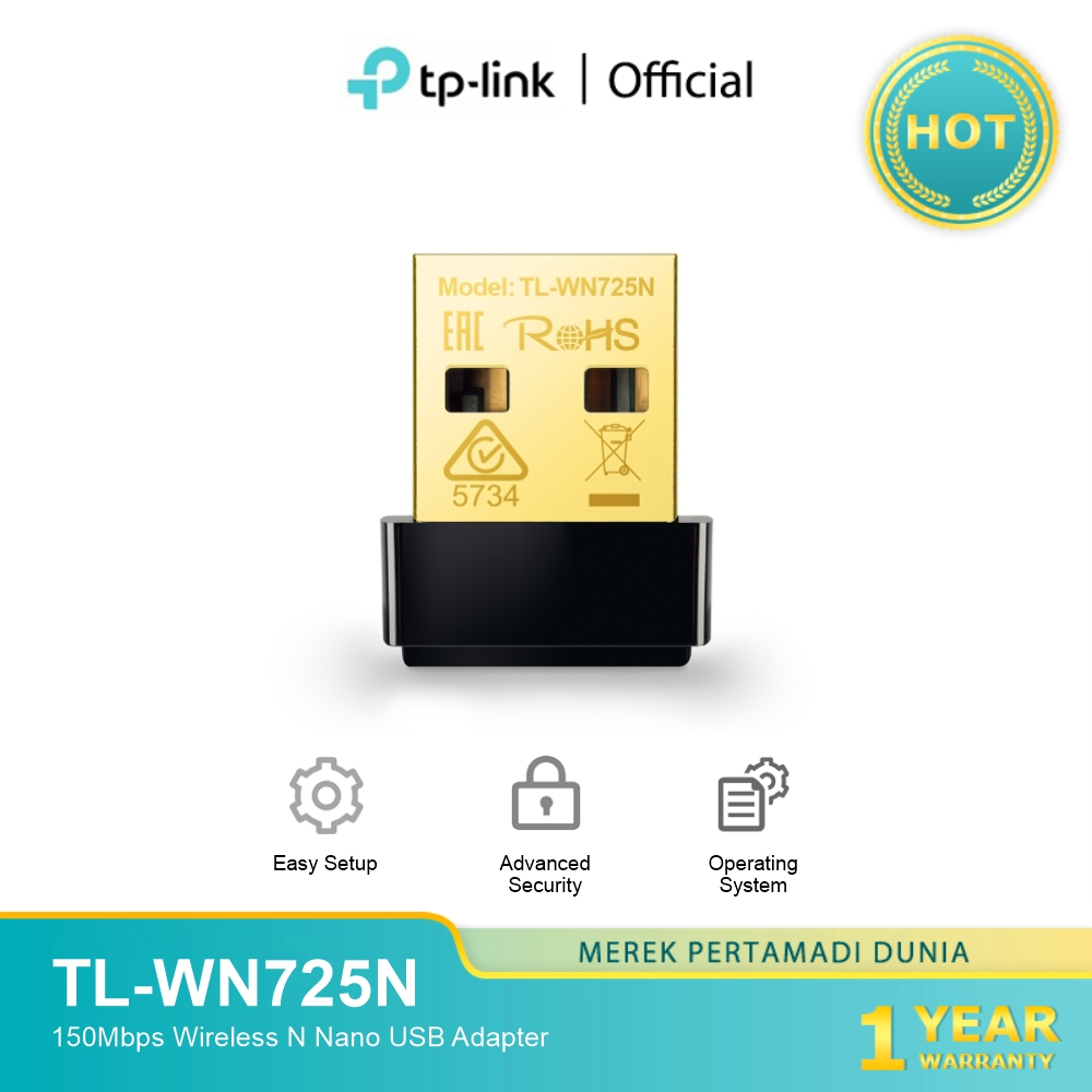 Tp-link TL-WN725N 150Mbps Wireless N Nano Wi-Fi USB 2.0 Adapter ...