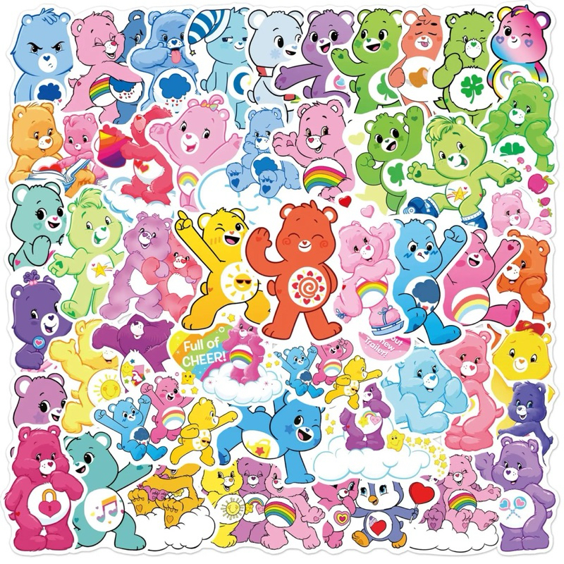 Ready 50pcs Cute Bear Sticker | Waterproof Bear Sticker | Shopee ...