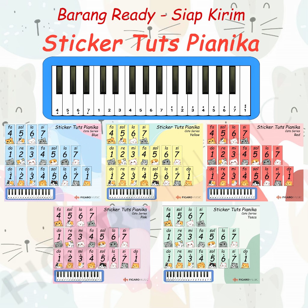 Pianika Sticker Pianika Melodica Key Sticker Cat Series Shopee Philippines