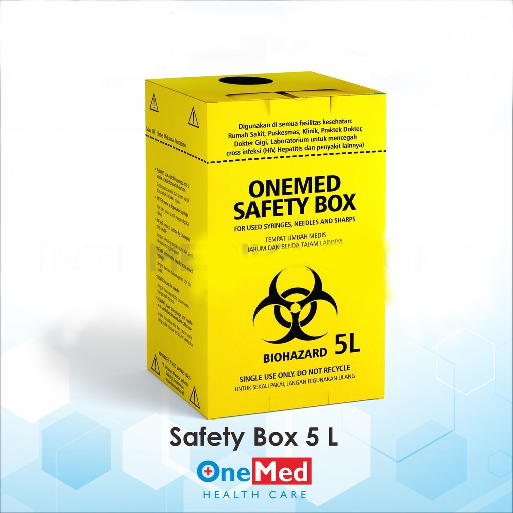 Onemed 5 Liter Safety Box Medical Trash Can Shopee Philippines