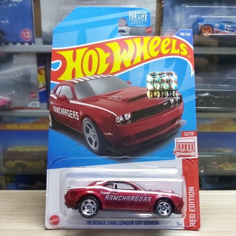 Hot Wheels 18 Dodge Challenger Srt Demon Red Edition Fs 2022