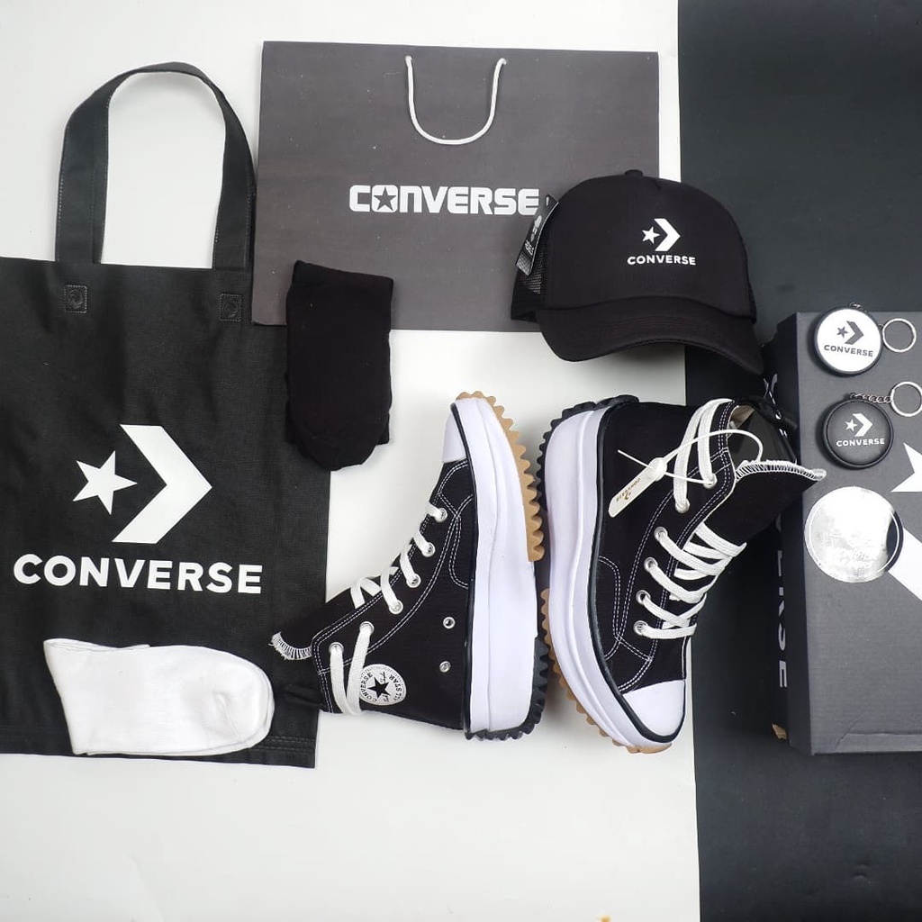 [MANY Bonuses] Converse 70S Run Star High Black White | Shopee Philippines