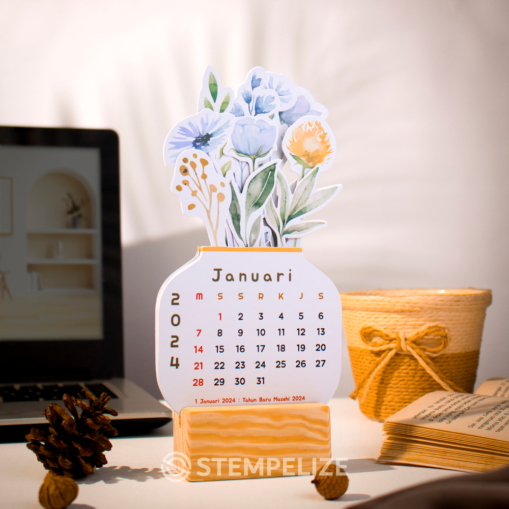 Bloomy Flowers Calendar 2024/Aesthetic Calendar 2024 Shopee Philippines