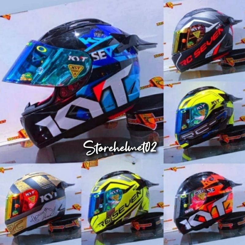 KYT RC SEVEN RC7 Full Face Helmet with Handsome Package MOTIF | Shopee ...