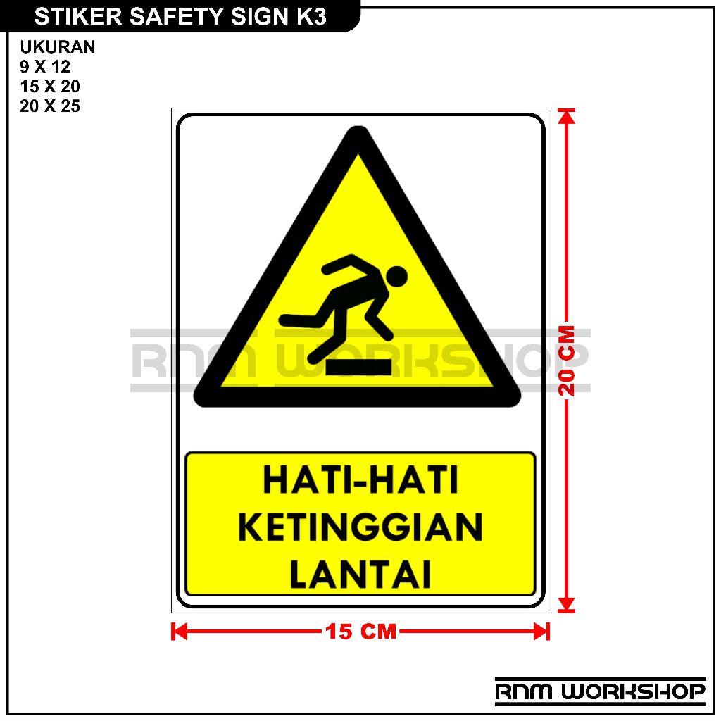SAFETY SIGN STICKER RAMBU K3 HEART - HEART TO TRANSLATE THE FLOOR ...