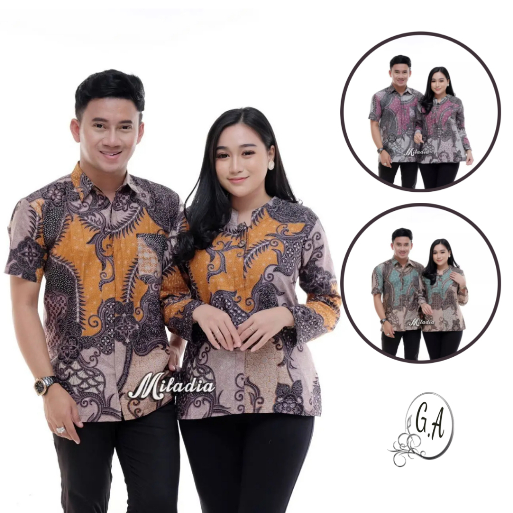 Batik Couple Latest Couple Latest Couple TA Motif Color Series - G.A ...