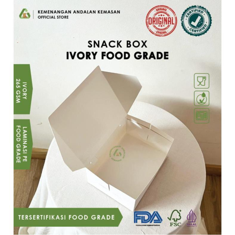 Ivory Snack Box / Sack Holder / Toast Box (MUST BUY EXTRA PACKING ...
