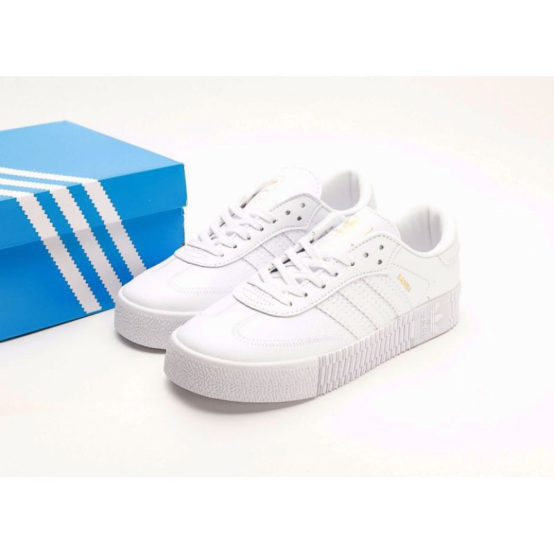 Adidas sambarose hot sale triple white