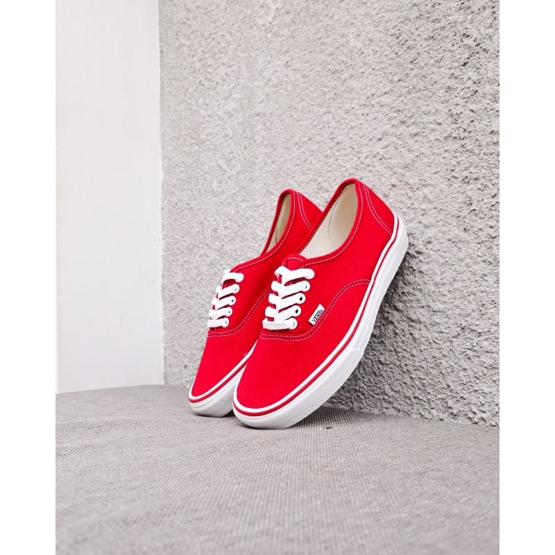 Vans Authentic Classic Red True White 100 Original Shopee Philippines