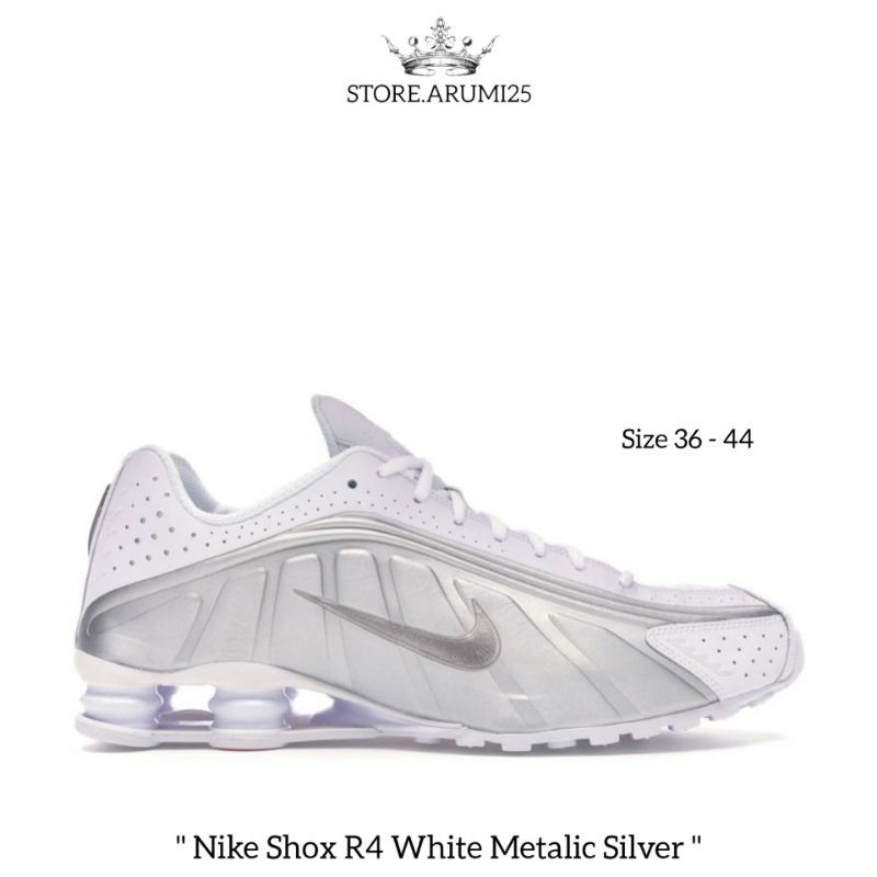 Nike shox r4 white sale