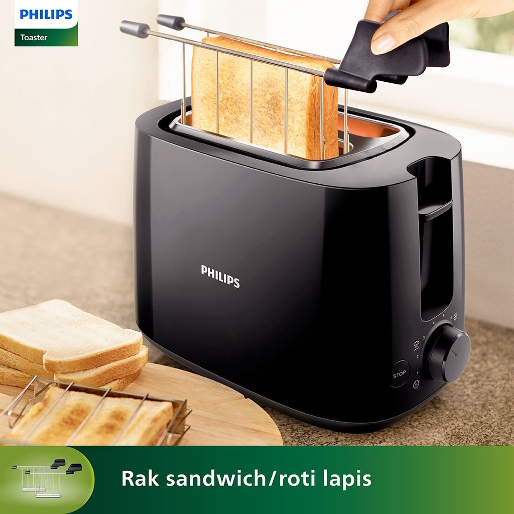 Philips Toaster Bunwarmer HD2583/90 with Sandwich Rack, 8 Settings