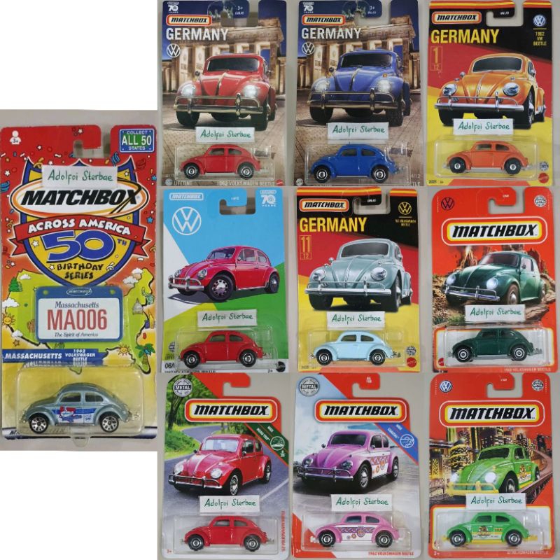 Matchbox 1962 '62 vw volkswagen beetle germany Edition 1/12 11/12 taxi